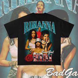rihanna bad gal riri vintage tee, bootleg design png, 90s rap t shirt, printable rap tee shirt design, instant download
