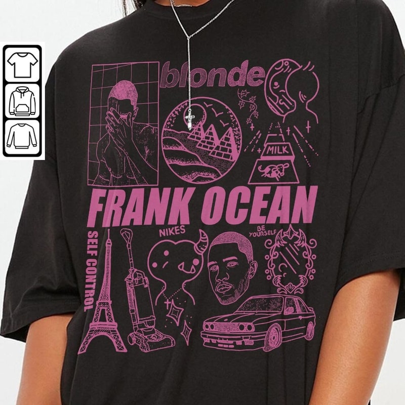Frank Ocean Doodle Art Shirt, Frank Ocean Blonde Album Tour 2023 Vintage Merch, Frank Ocean Music V2 L3004DA - 3.jpg