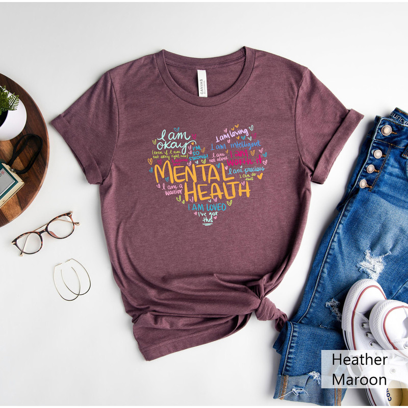 Mental Health Shirt, Be Kind To Your Mind Tee,Mental Health Matters,Positivity Shirt, Anxiety Shirt, Therapist Tee, Psychologist Shirt - 1.jpg