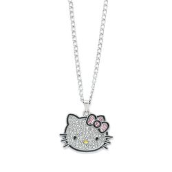Sanrio Hello Kitty Kawaii Necklace Alloy Crystals Y2K Kitty Cat Pendant Necklaces Exquisite Clavicle Chain Accessories