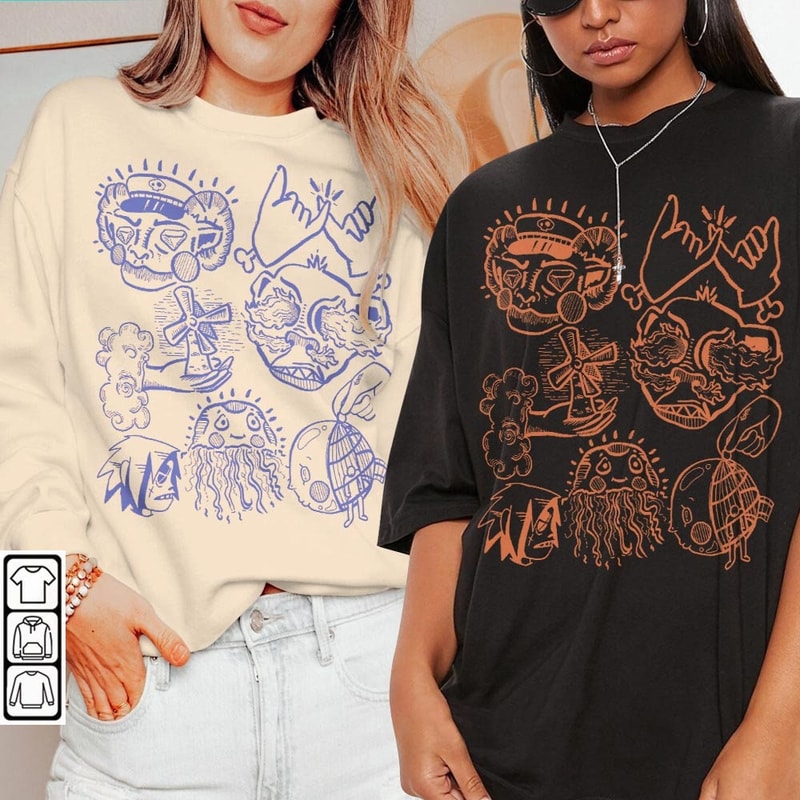 Gorillaz Doodle Art Shirt, Vintage Gorillaz Merch Tee Graphic Album Lyrics Art Sweatshirt, Retro Gorillaz Tour 2023 DA1506DT V1 - 1.jpg