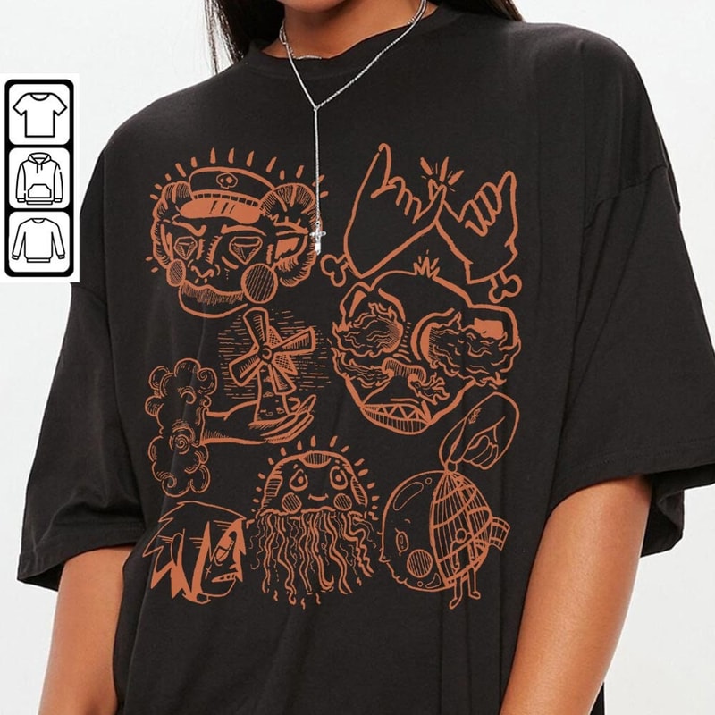 Gorillaz Doodle Art Shirt, Vintage Gorillaz Merch Tee Graphic Album Lyrics Art Sweatshirt, Retro Gorillaz Tour 2023 DA1506DT V1 - 3.jpg