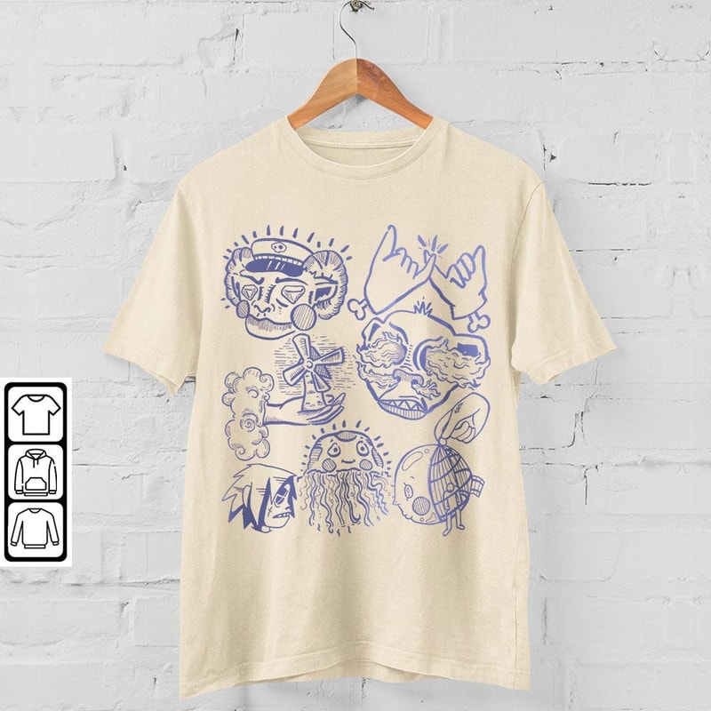 Gorillaz Doodle Art Shirt, Vintage Gorillaz Merch Tee Graphic Album Lyrics Art Sweatshirt, Retro Gorillaz Tour 2023 DA1506DT V1 - 4.jpg