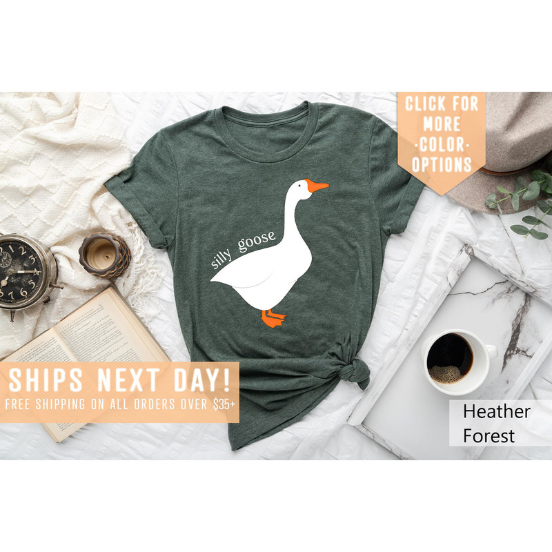 Silly Goose Funny Animal Lovers Shirt, Animal Humor Shirt, Silly Goose University Apparel, Funny Meme Tee, Cute Goose Kids Tee, Gift For Her - 2.jpg