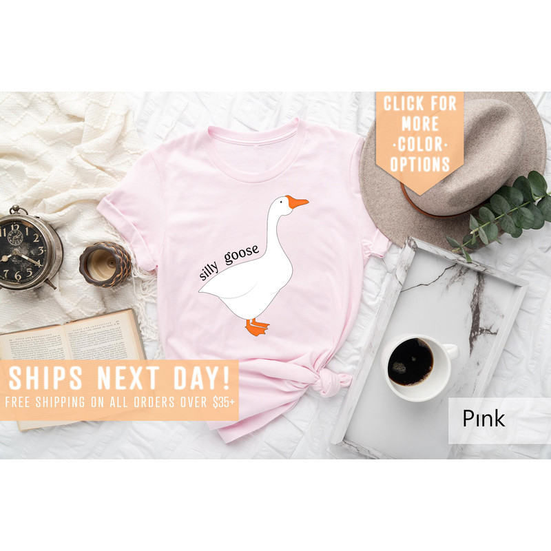 Silly Goose Funny Animal Lovers Shirt, Animal Humor Shirt, Silly Goose University Apparel, Funny Meme Tee, Cute Goose Kids Tee, Gift For Her - 3.jpg
