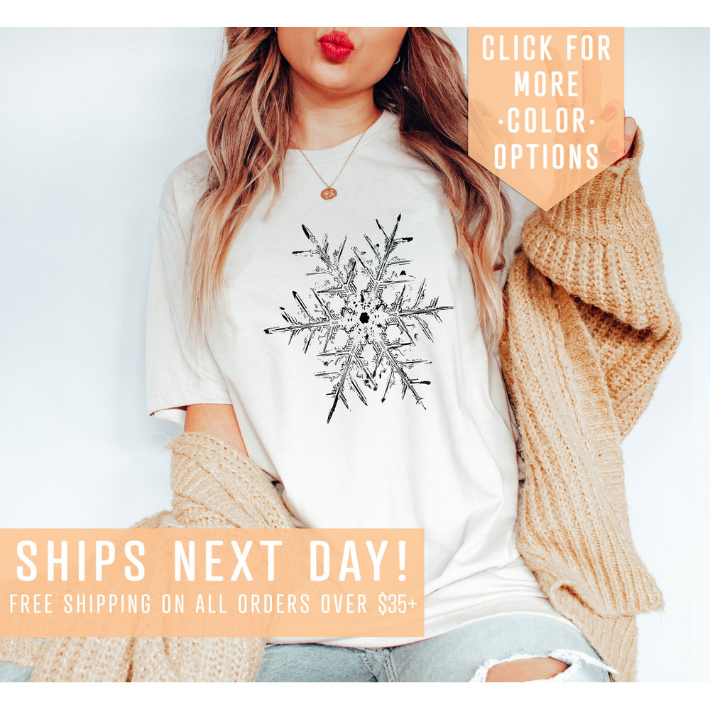 Snowflake Shirt Gift For Winter, Winter Season Shirt, Christmas Tshirt, Winter Holiday Clothing, Snowflake Sweatshirt, Funny Holiday Tshirt - 1.jpg