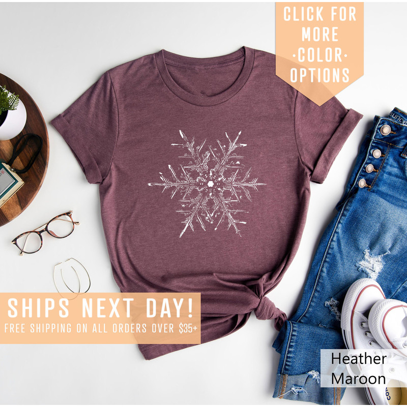 Snowflake Shirt Gift For Winter, Winter Season Shirt, Christmas Tshirt, Winter Holiday Clothing, Snowflake Sweatshirt, Funny Holiday Tshirt - 3.jpg