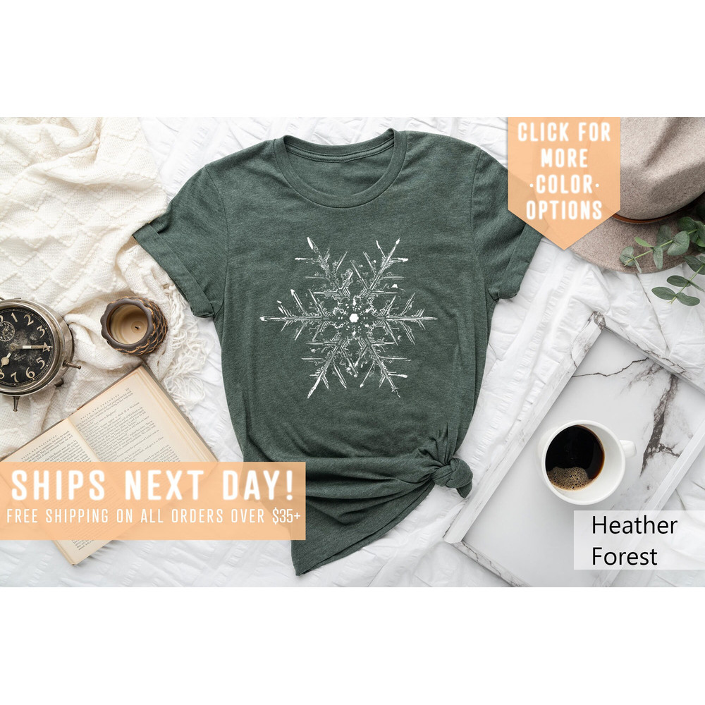 Snowflake Shirt Gift For Winter, Winter Season Shirt, Christmas Tshirt, Winter Holiday Clothing, Snowflake Sweatshirt, Funny Holiday Tshirt - 4.jpg