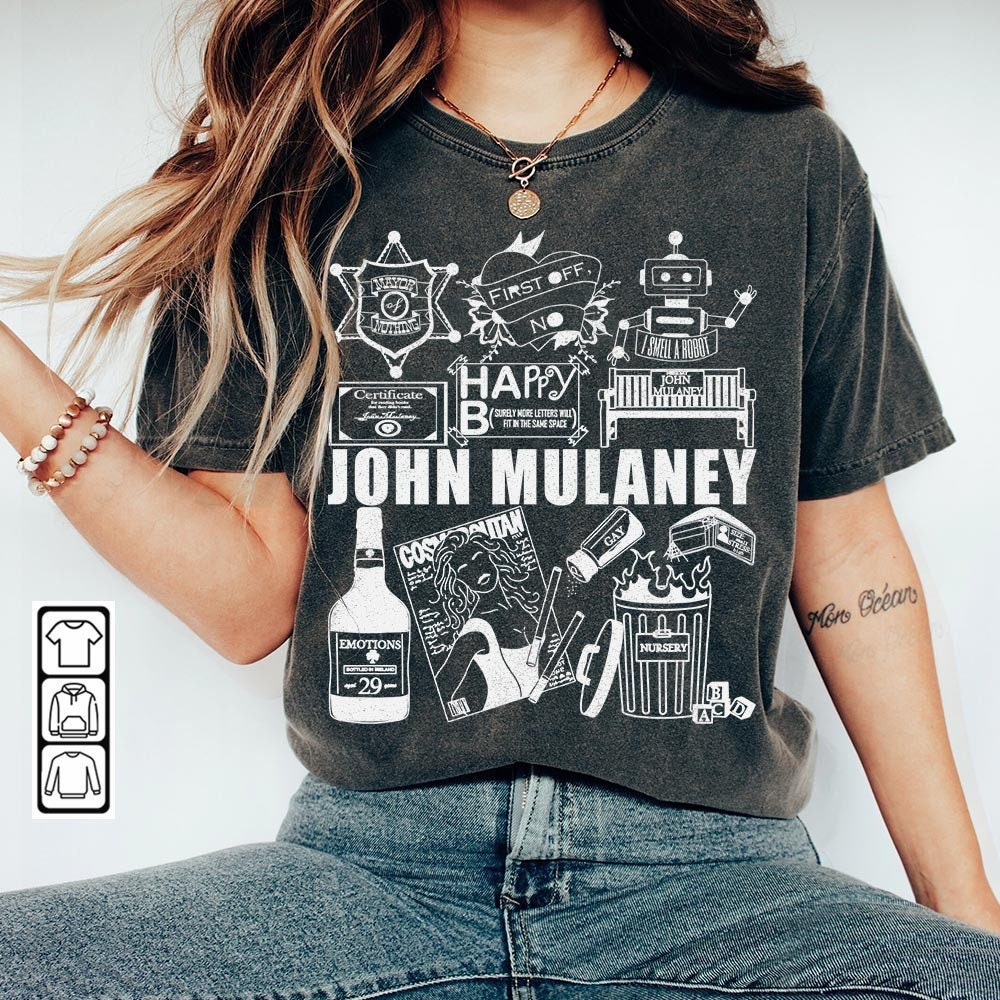 John Mulaney Doodle Art Shirt, Vintage John Mulaney Album Lyrics Art Tattoo Sweatshirt Hoodie Tour 2023 Concerts DA3005DT - 1.jpg