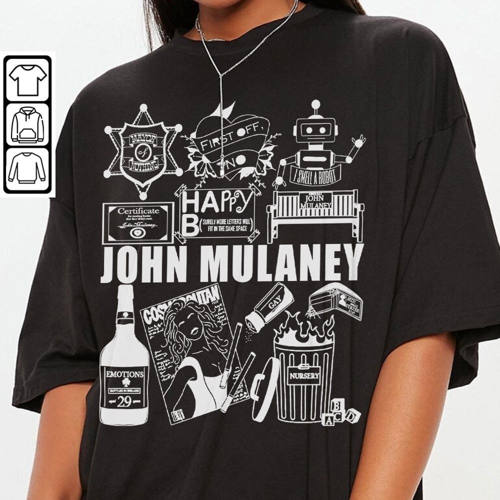 John Mulaney Doodle Art Shirt, Vintage John Mulaney Album Lyrics Art Tattoo Sweatshirt Hoodie Tour 2023 Concerts DA3005DT - 3.jpg