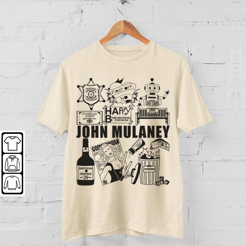 John Mulaney Doodle Art Shirt, Vintage John Mulaney Album Lyrics Art Tattoo Sweatshirt Hoodie Tour 2023 Concerts DA3005DT - 4.jpg