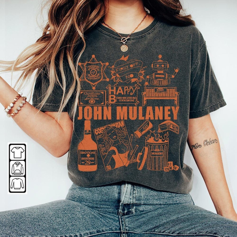John Mulaney Doodle Art Shirt, Vintage John Mulaney Album Lyrics Art Tattoo Sweatshirt Hoodie Tour 2023 Concerts V1 DA3005DT - 2.jpg