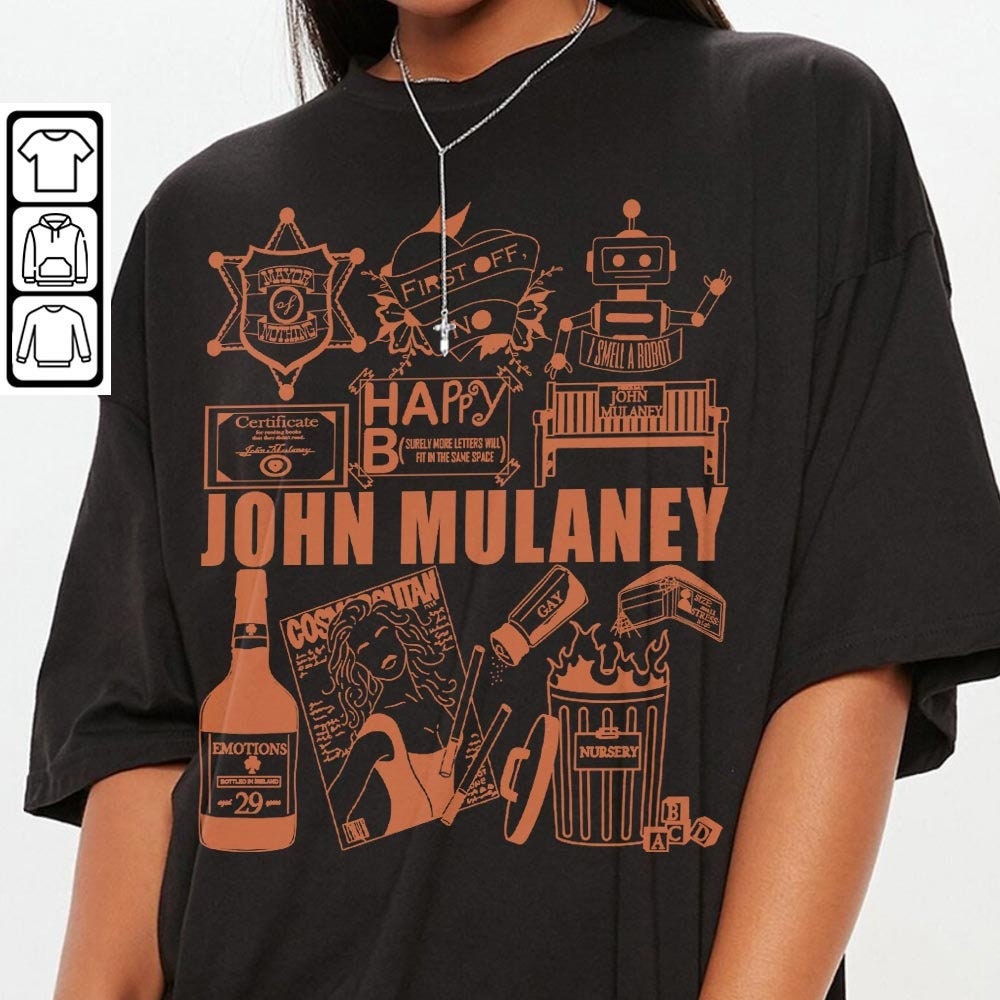 John Mulaney Doodle Art Shirt, Vintage John Mulaney Album Lyrics Art Tattoo Sweatshirt Hoodie Tour 2023 Concerts V1 DA3005DT - 3.jpg