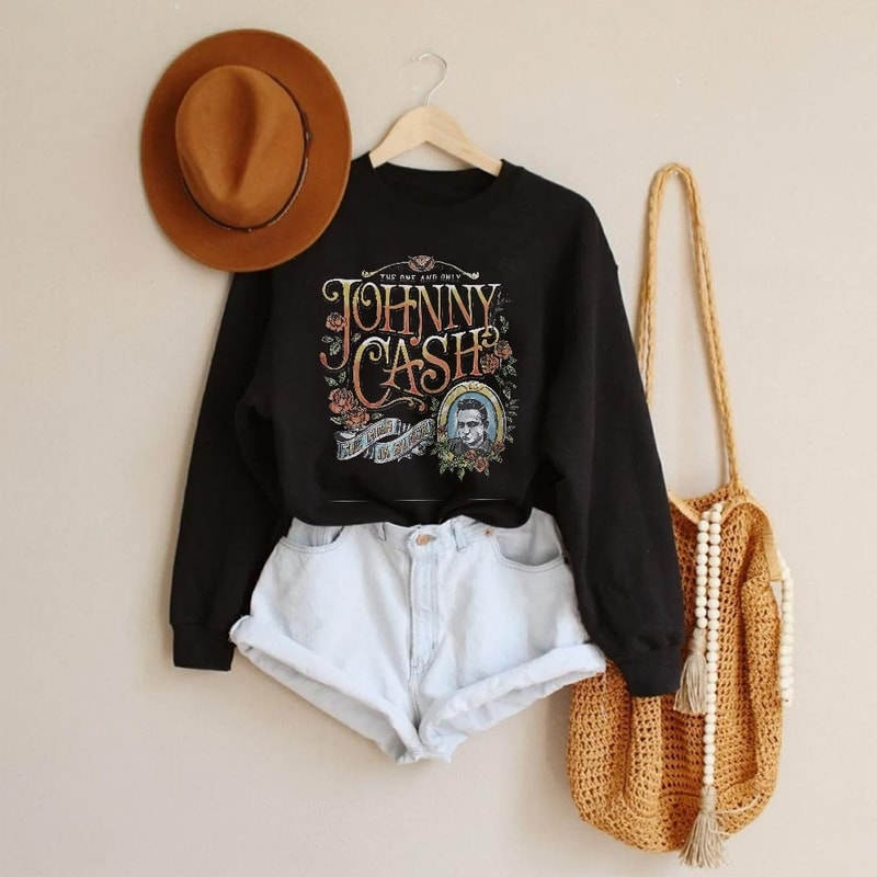 Johnny Cash Shirt, Johnny Cash Vintage Tee, The Man In Black Shirt, Country Music For Fan Nov Trending Sweatshirt - 4.jpg