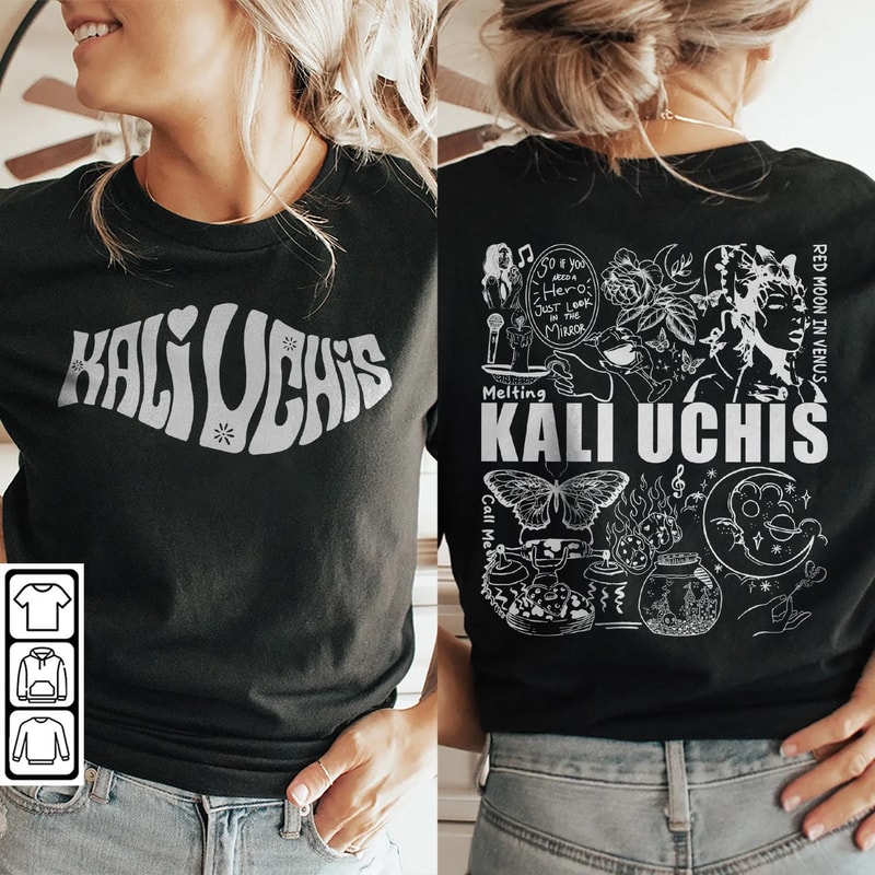 Kali Uchis Doodle Art Shirt, 2 Side Vintage Red Moon In Venus Merch Album Lyrics Sweatshirt Hoodie, Retro Kali Uchis Tour 2023 DA1505DT - 2.jpg