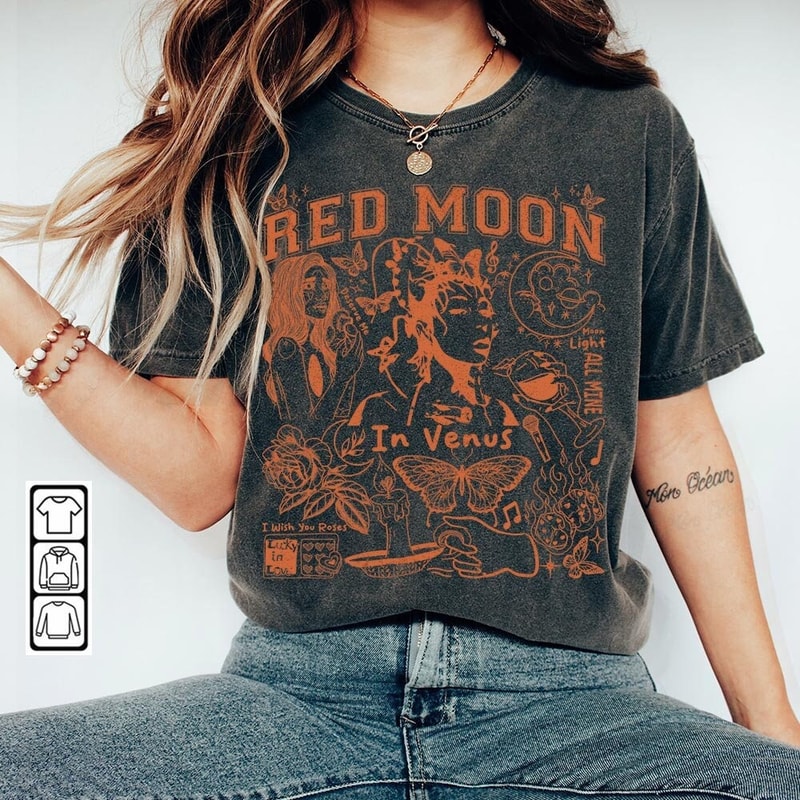 Kali Uchis Doodle Art Shirt, Vintage Merch Red Moon In Venus Album Lyrics Sweatshirt Hoodie, Kali Uchis Tour 2023 Tattoo DA1205DT - 2.jpg