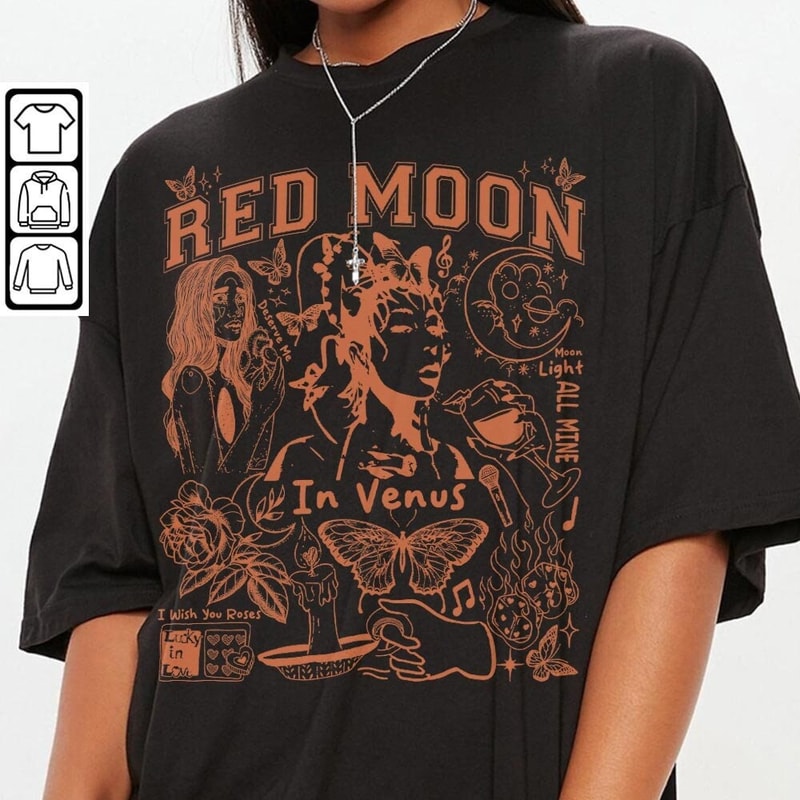 Kali Uchis Doodle Art Shirt, Vintage Merch Red Moon In Venus Album Lyrics Sweatshirt Hoodie, Kali Uchis Tour 2023 Tattoo DA1205DT - 3.jpg