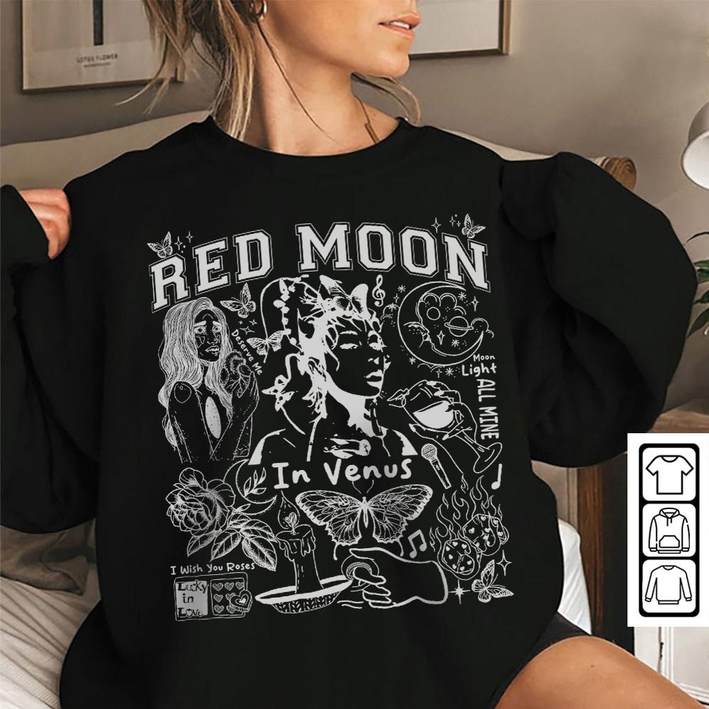 Kali Uchis Doodle Art Shirt, Vintage Merch Red Moon In Venus Album Lyrics Sweatshirt Hoodie, Kali Uchis Tour 2023 Tattoo DA2704DT - 5.jpg