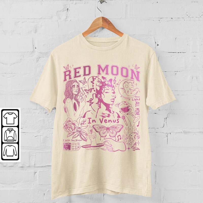 Kali Uchis Doodle Art Shirt, Vintage Merch Red Moon In Venus Album Lyrics Sweatshirt Hoodie, Kali Uchis Tour 2023 Tattoo L3004DA - 4.jpg
