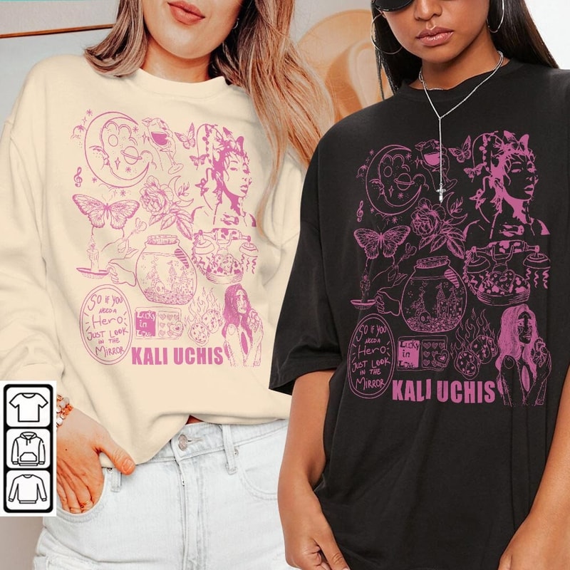 Kali Uchis Doodle Art Shirt, Vintage Merch Red Moon In Venus Album Lyrics Sweatshirt Hoodie, Kali Uchis Tour 2023 V1 Tattoo L3004DA - 2.jpg