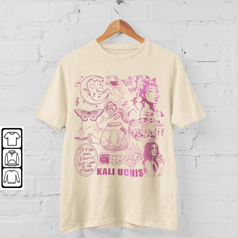 Kali Uchis Doodle Art Shirt, Vintage Merch Red Moon In Venus Album Lyrics Sweatshirt Hoodie, Kali Uchis Tour 2023 V1 Tattoo L3004DA - 4.jpg