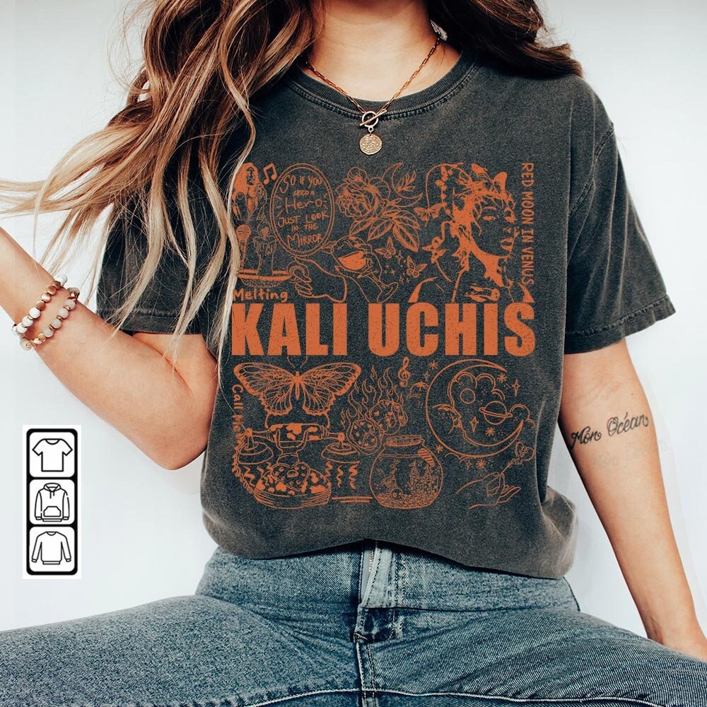 Kali Uchis Doodle Art Shirt, Vintage Red Moon In Venus Merch Album Lyrics Sweatshirt Hoodie, Retro Kali Uchis Tour 2023 DA1205DT - 2.jpg