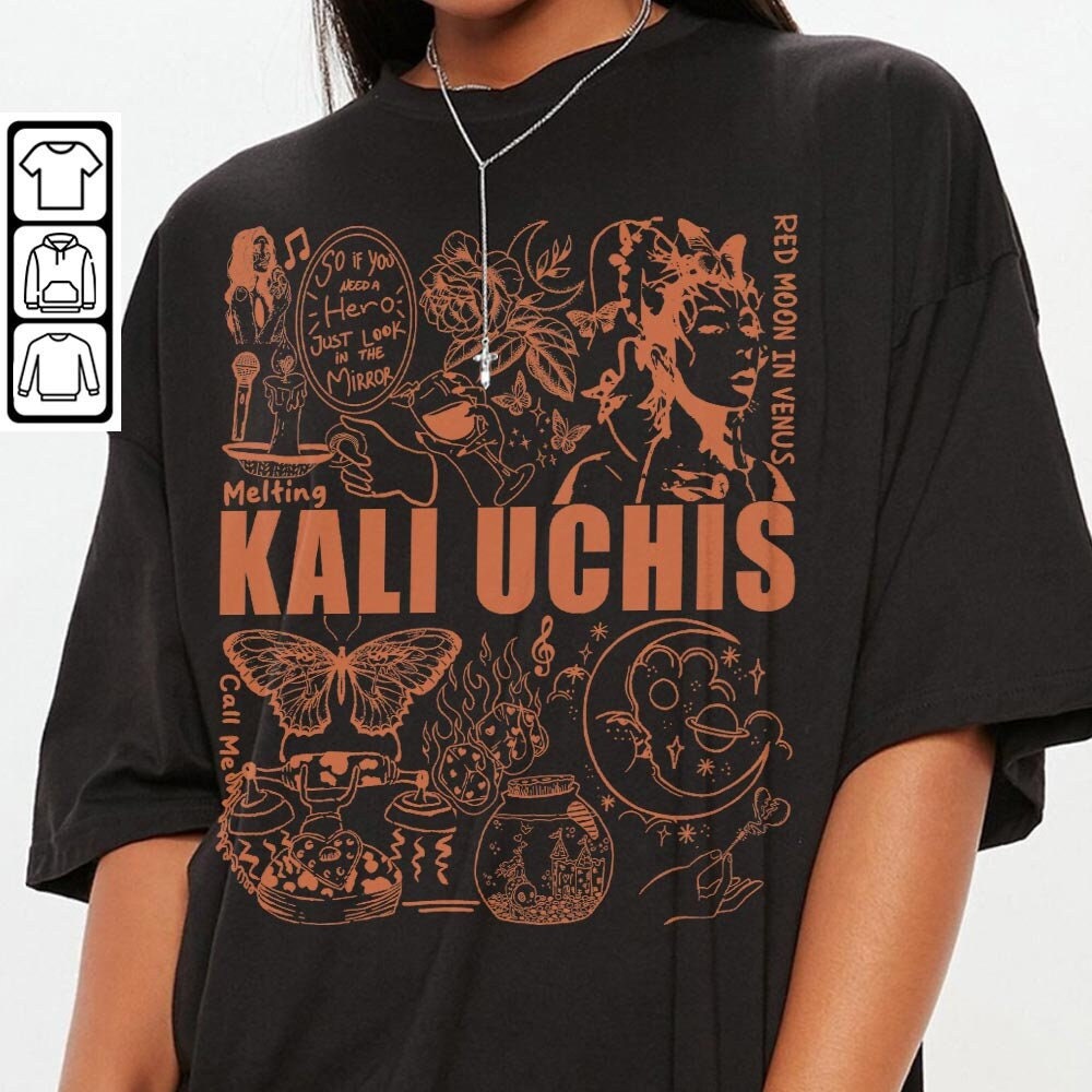 Kali Uchis Doodle Art Shirt, Vintage Red Moon In Venus Merch Album Lyrics Sweatshirt Hoodie, Retro Kali Uchis Tour 2023 DA1205DT - 3.jpg
