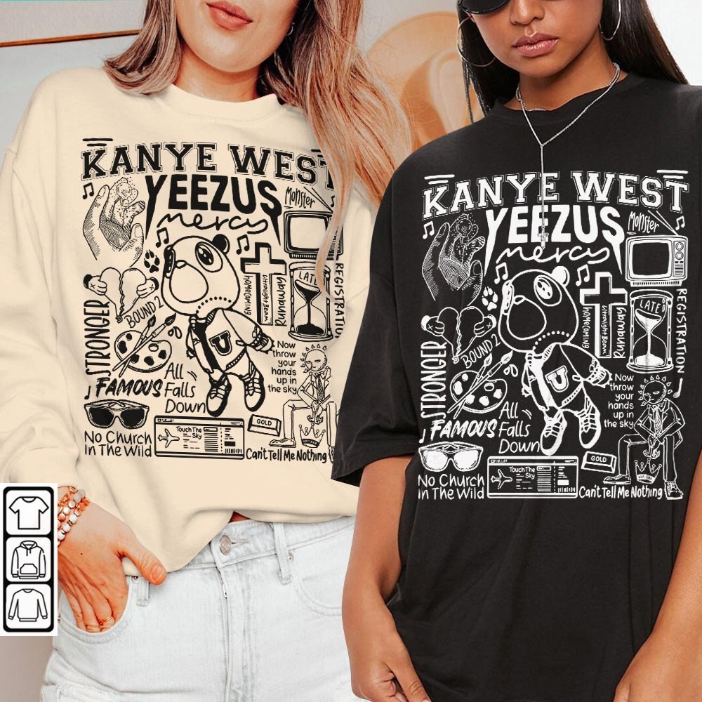 Kanye West Doodle Art Shirt, Vintage Merch Jesus Is King Lyrics Song Sweatshirt Hoodie, Retro Kanye West Yeezy Rap DA2604DT - 2.jpg