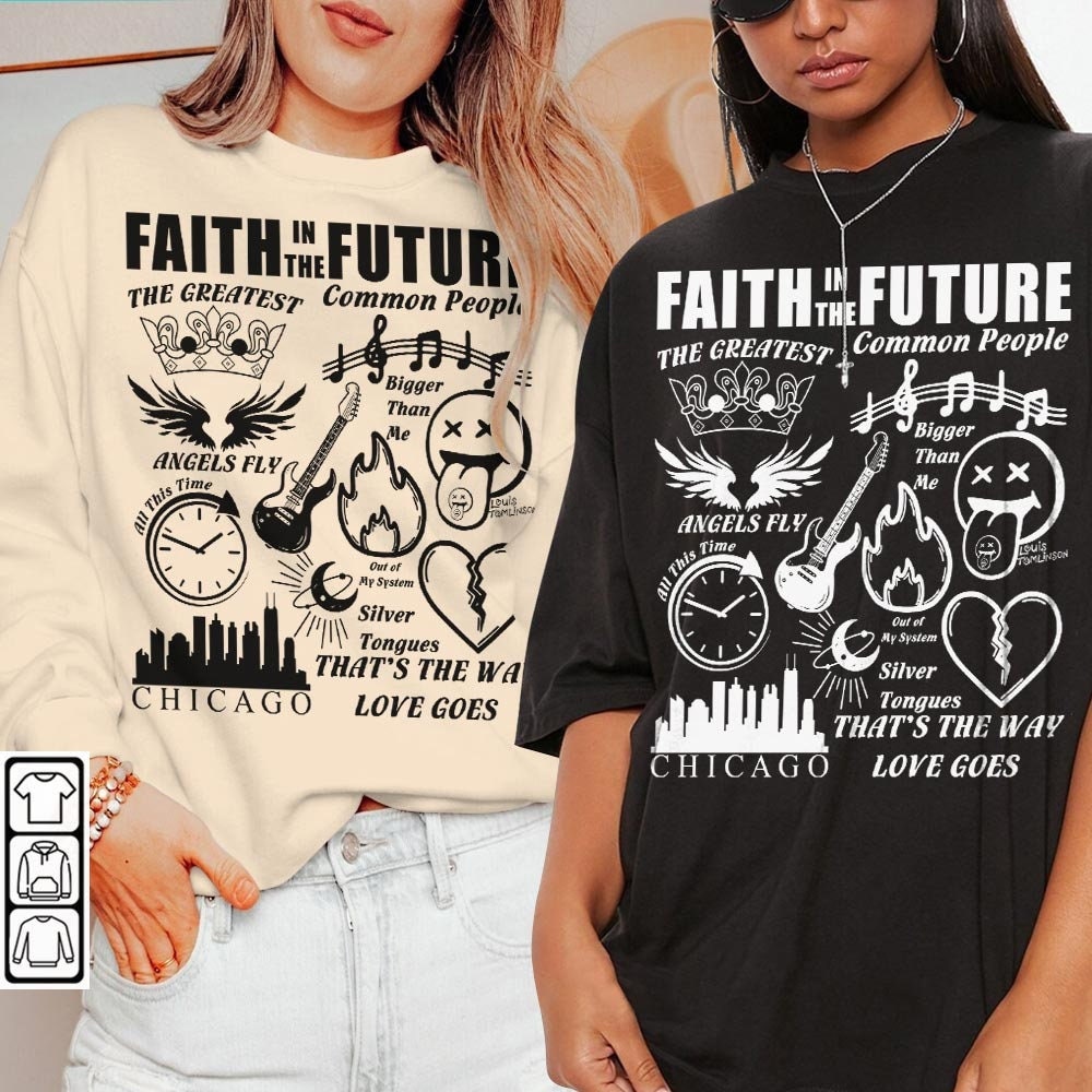 Louis Tomlinson Doodle Art Shirt, Vintage Louis Tomlinson Faith in the Future Album Lyric Art Tattoo Sweatshirt Hoodie Tour 2023 DA2405DT - 2.jpg