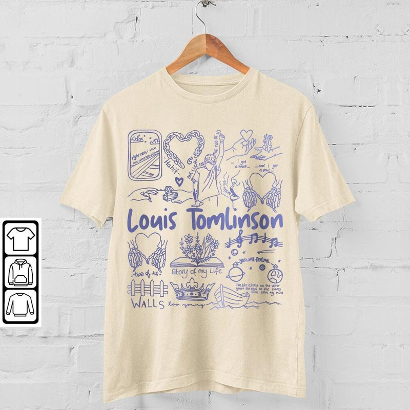 Louis Tomlinson Doodle Art Shirt, Vintage Louis Tomlinson Walls Album Lyric Art Tattoo Sweatshirt Hoodie Louis Tomlinson Tour V1 DA2405DT - 4.jpg