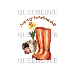 Just A Girl Who Loves Fall Sublimation Png