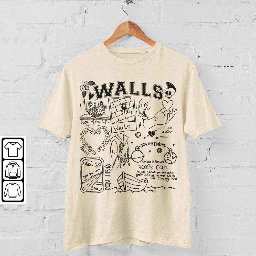 Louis Tomlinson Doodle Art Shirt, Vintage Louis Tomlinson Walls Album Lyric Tattoo Sweatshirt Hoodie Louis Tomlinson Tour Concert DA2405DT - 4.jpg