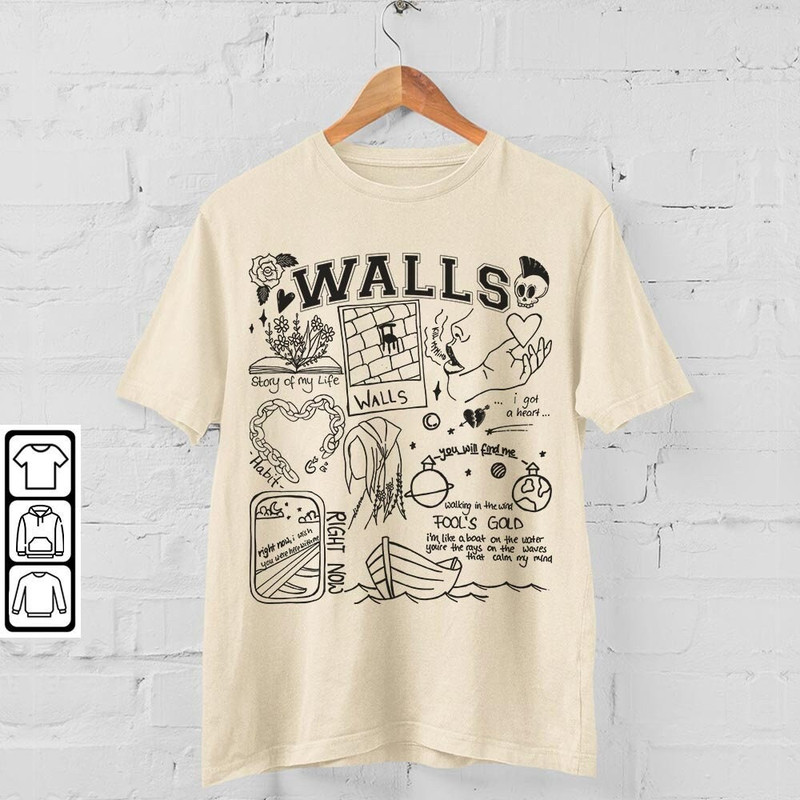 Louis Tomlinson Doodle Art Shirt, Vintage Louis Tomlinson Walls Album Lyric Tattoo Sweatshirt Hoodie Louis Tomlinson Tour Concert DA2405DT - 4.jpg