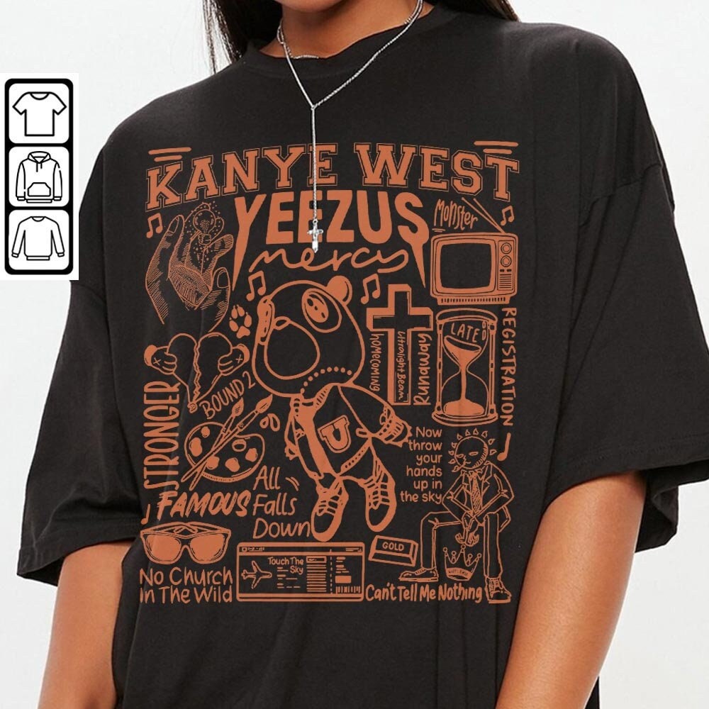 Kanye West Doodle Art Shirt, Vintage Merch Jesus Is King Lyrics Song Sweatshirt Hoodie, Retro Kanye West Tour Yeezy Rap DA1205DT - 3.jpg