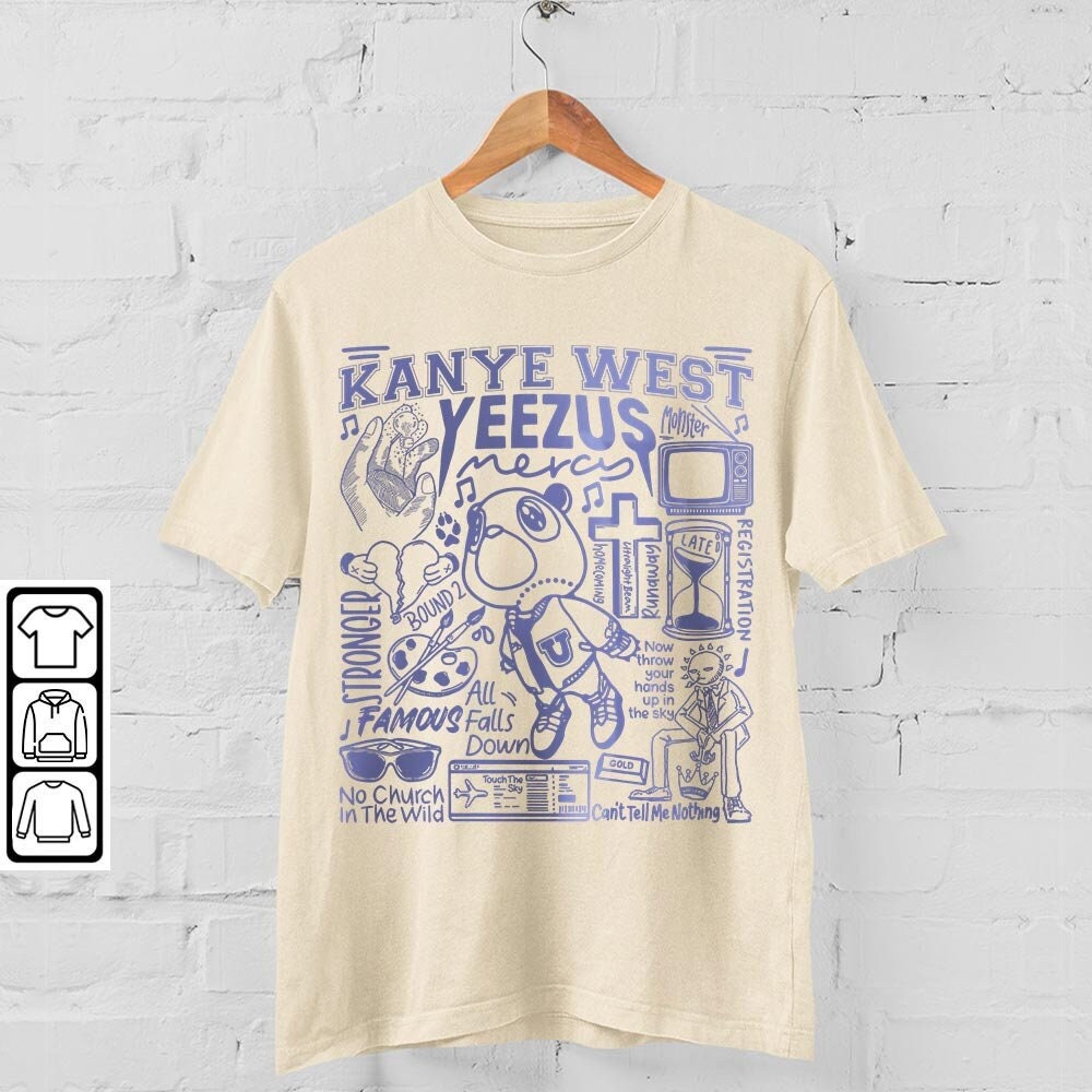 Kanye West Doodle Art Shirt, Vintage Merch Jesus Is King Lyrics Song Sweatshirt Hoodie, Retro Kanye West Tour Yeezy Rap DA1205DT - 4.jpg
