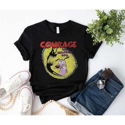 cartoon network courage the cowardly dog shadow t-shirt, courage the cowardly dog shirt fan gifts, courage shirt, cartoo