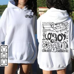 lovejoy doodle art shirt, 2 side vintage lovejoy merch lyrics album sweatshirt hoodie, retro lovejoy tattoo tour concert