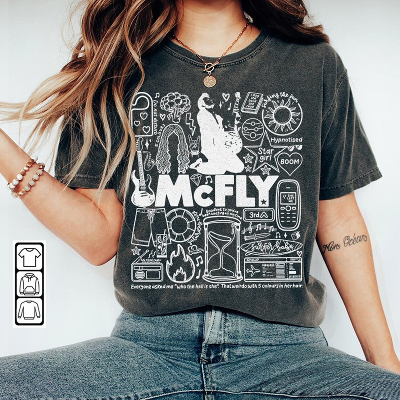 Mcfly Doodle Art Shirt, Vintage Mcfly Merch Tee Album Lyrics Art Tattoo Sweatshirt Hoodie, Retro Mcfly Tour Concert DA1206DT - 1.jpg