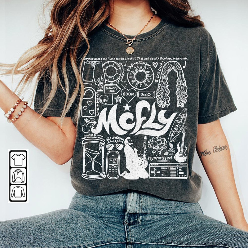 Mcfly Doodle Art Shirt, Vintage Mcfly Merch Tee Albums Lyrics Art Tattoo Sweatshirt Hoodie, Retro Mcfly Tour Concert DA1206DT - 1.jpg