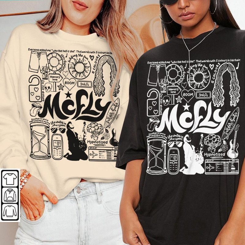 Mcfly Doodle Art Shirt, Vintage Mcfly Merch Tee Albums Lyrics Art Tattoo Sweatshirt Hoodie, Retro Mcfly Tour Concert DA1206DT - 2.jpg