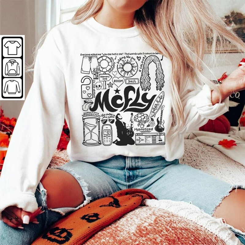 Mcfly Doodle Art Shirt, Vintage Mcfly Merch Tee Albums Lyrics Art Tattoo Sweatshirt Hoodie, Retro Mcfly Tour Concert DA1206DT - 5.jpg