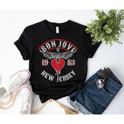 bon jovi 1983 new jersey t-shirt, bon jovi shirt fan gift, bon jovi band shirt, bon jovi vintage shirt, bon jovi tour, b