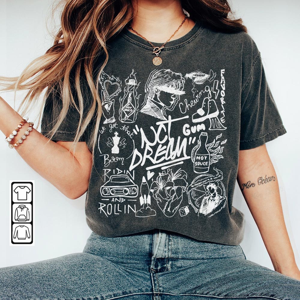 NTC Dream Kpop Doodle Art Shirt, Vintage NTC Dream Merch Tee Graphic Tattoo Album Lyric Sweatshirt, Retro NTC Dream Tour 2023 DA1706DT - 1.jpg