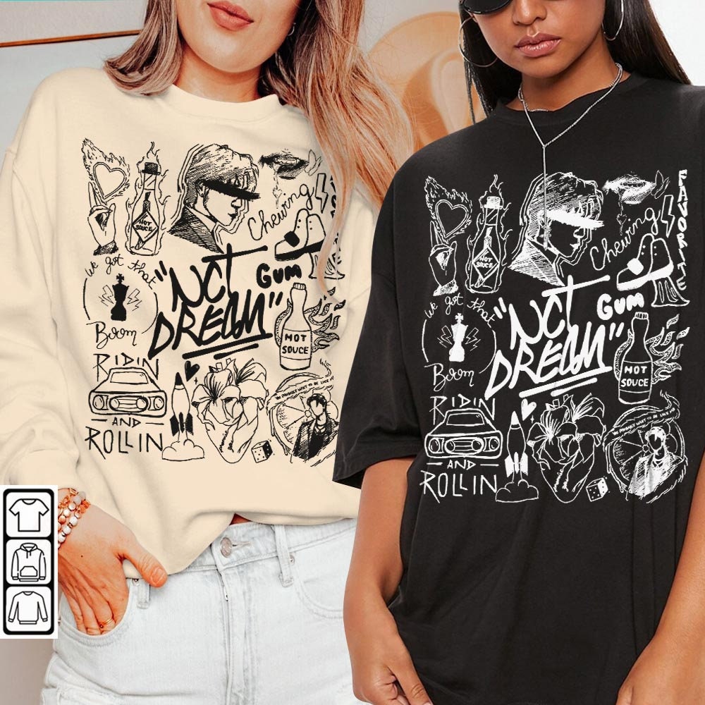 NTC Dream Kpop Doodle Art Shirt, Vintage NTC Dream Merch Tee Graphic Tattoo Album Lyric Sweatshirt, Retro NTC Dream Tour 2023 DA1706DT - 2.jpg