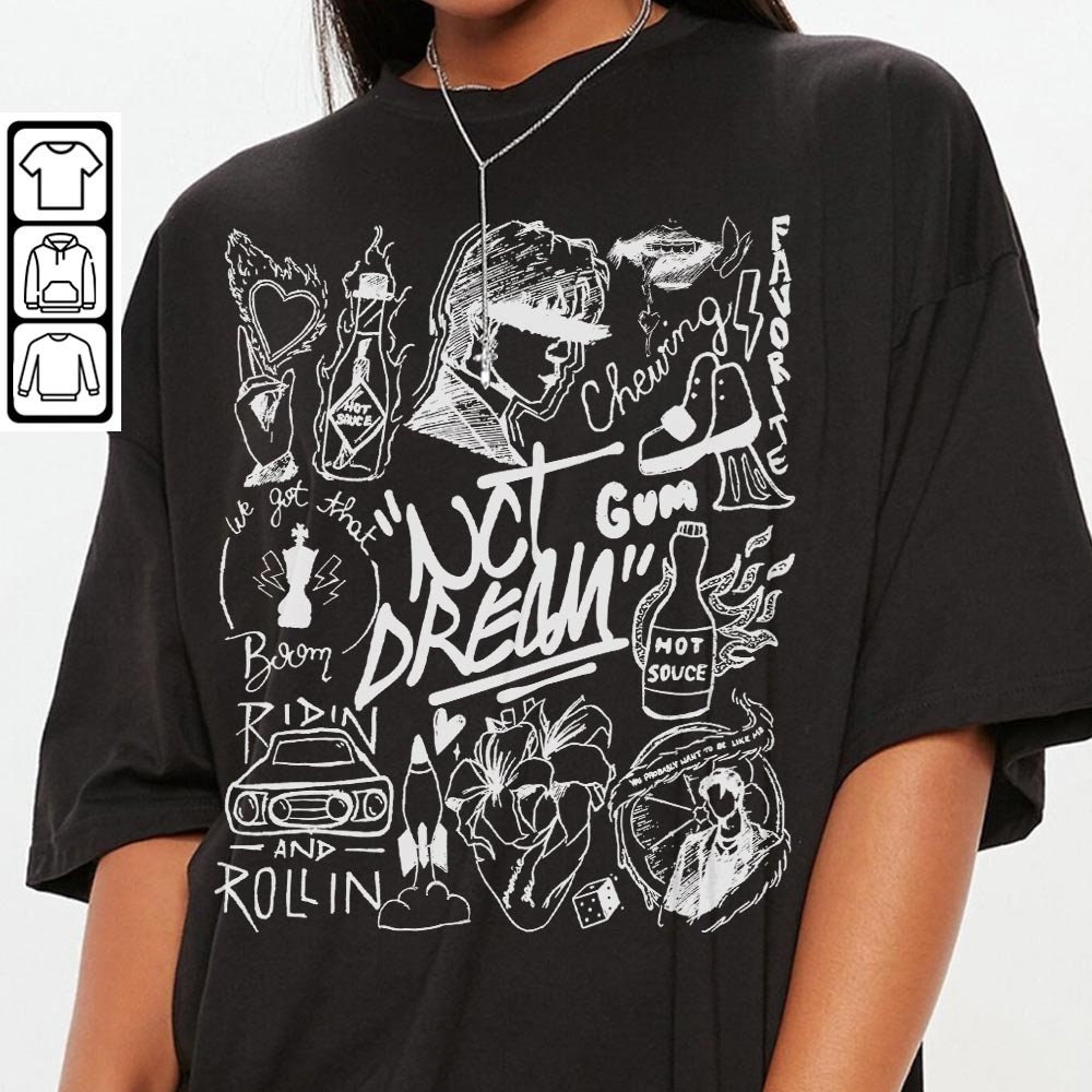 NTC Dream Kpop Doodle Art Shirt, Vintage NTC Dream Merch Tee Graphic Tattoo Album Lyric Sweatshirt, Retro NTC Dream Tour 2023 DA1706DT - 3.jpg