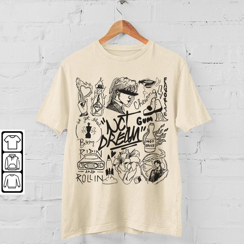 NTC Dream Kpop Doodle Art Shirt, Vintage NTC Dream Merch Tee Graphic Tattoo Album Lyric Sweatshirt, Retro NTC Dream Tour 2023 DA1706DT - 4.jpg