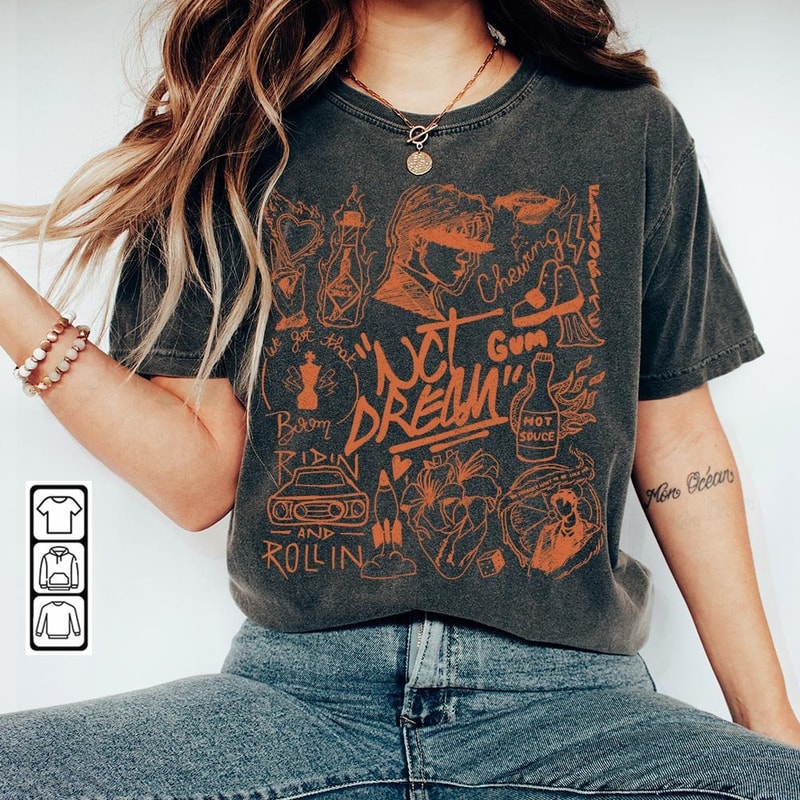 NTC Dream Kpop Doodle Art Shirt, Vintage NTC Dream Merch Tee Graphic Tattoo Album Lyric Sweatshirt, Retro NTC Dream Tour 2023 DA1706DT V1 - 2.jpg