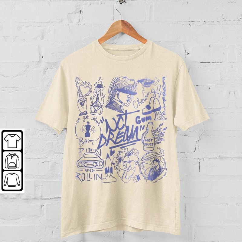 NTC Dream Kpop Doodle Art Shirt, Vintage NTC Dream Merch Tee Graphic Tattoo Album Lyric Sweatshirt, Retro NTC Dream Tour 2023 DA1706DT V1 - 4.jpg