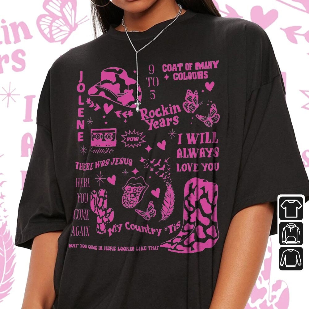 Parton Doodle Art Shirt, In Dolly We Trust Hoodie, 90s Country Music Tee, Women Western Trendy Tee, Vintage Retro Sweatshirt DA3004MT - 1.jpg