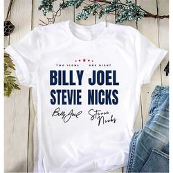 signature billy joel stevie nick tour tshirt, billy joel tour merch shirt, billy joel 90s shirt, billy joel stevie nick
